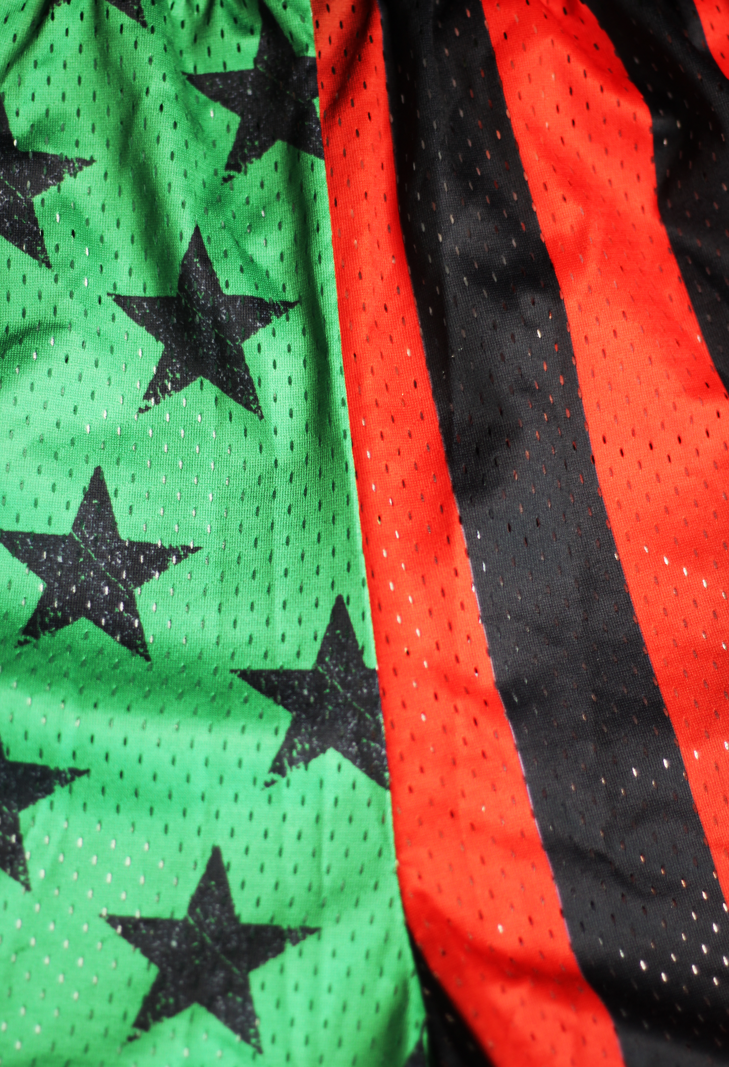 6. African American Split Flag Shorts